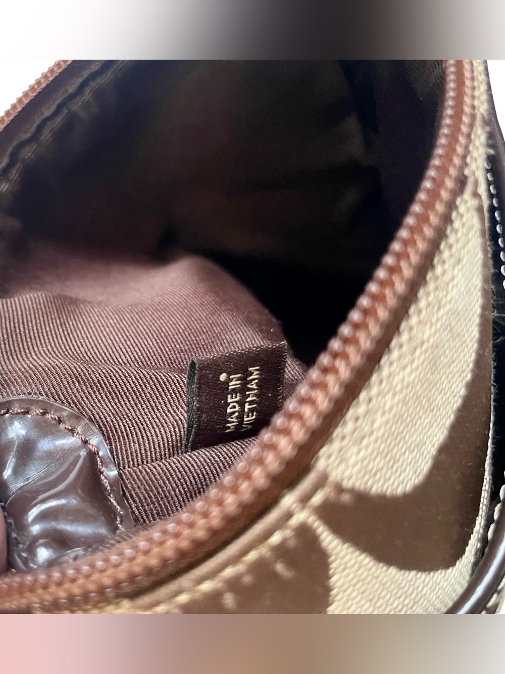 Vintage Coach Signature Jacquard Canvas Swingpack Crossbody Bag Y2K - Picture 6 of 9